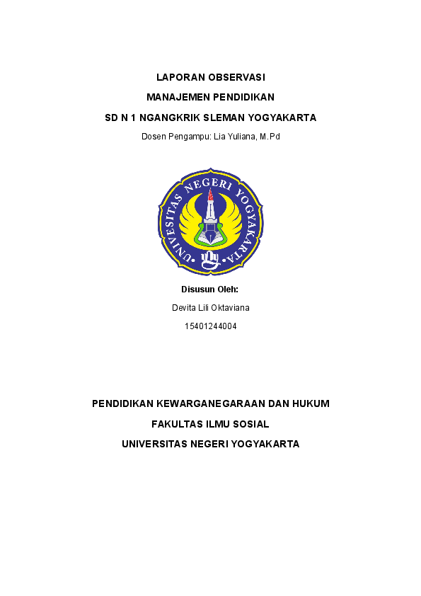 Contoh Laporan Observasi Sekolah Sd Nusagates Contoh Laporan Observasi Sekolah Sd Nusagates