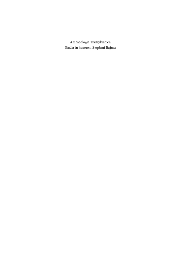 (PDF) Mapping Apulum. Reconstructing a Roman city