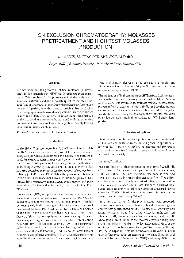 brix level of molasses