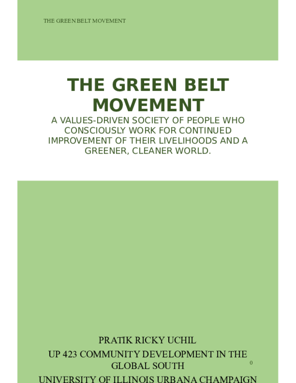Best Of green belt movement pdf Free pdf book the green belt movement