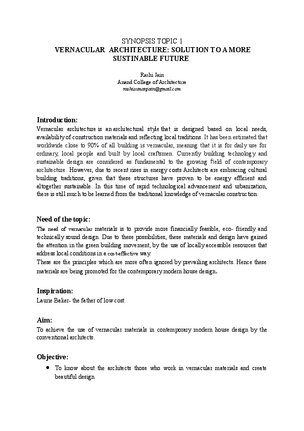 Sustainable vernacular architecture how the past can enrich the future pdf picture