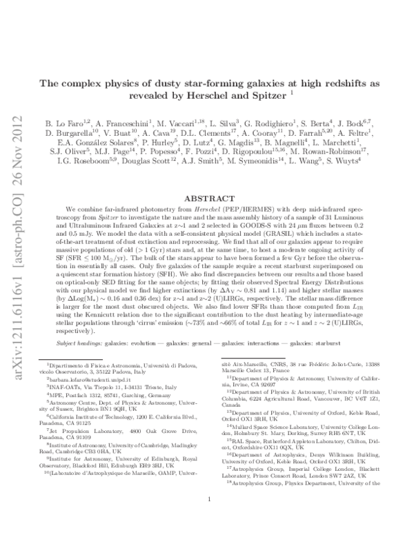  PDF The Complex Physics Of Dusty Star Forming Galaxies At High 