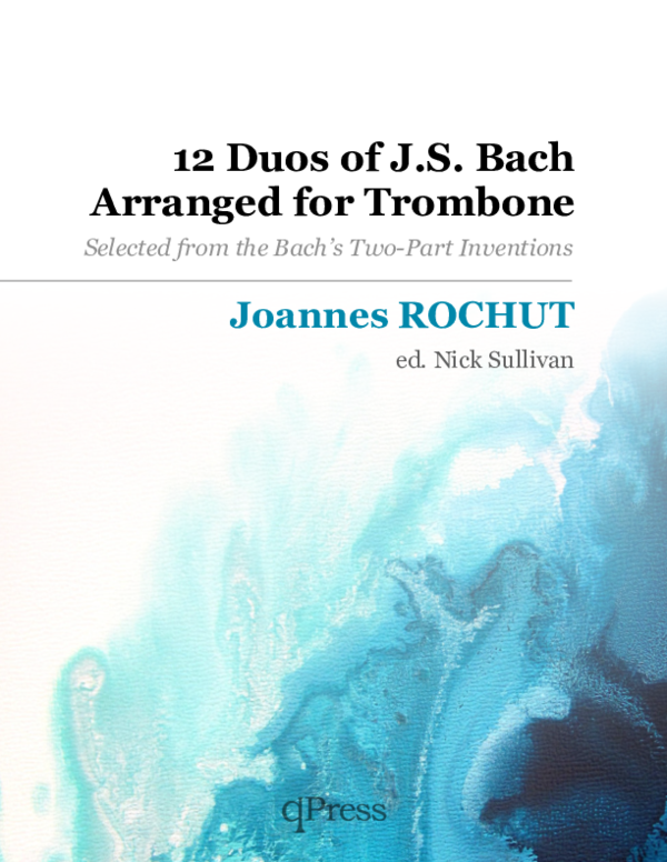 (PDF) 12 Duos of J.S. Bach Arranged for Trombone by Joannes Rochut