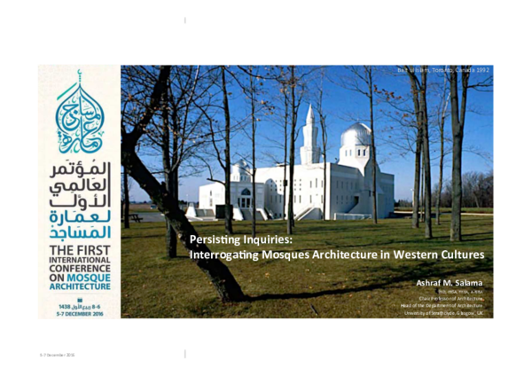 (PDF) Persisting Inquiries: Interrogating Mosques Architecture in ...