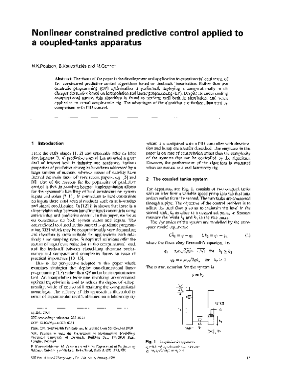 NONLINEAR AND CONSTRAINED CONTROL APPLICATIONS SYNERGIES visual data 6