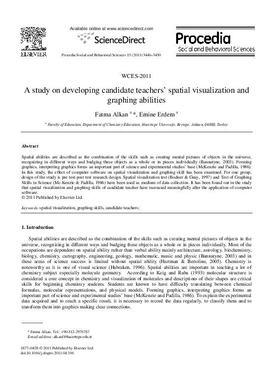 (PDF) A study on developing candidate teachers' spatial visualization ...