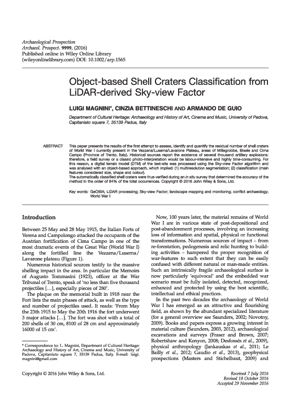 (PDF) Object-based shell craters classification from LiDAR derived Sky ...