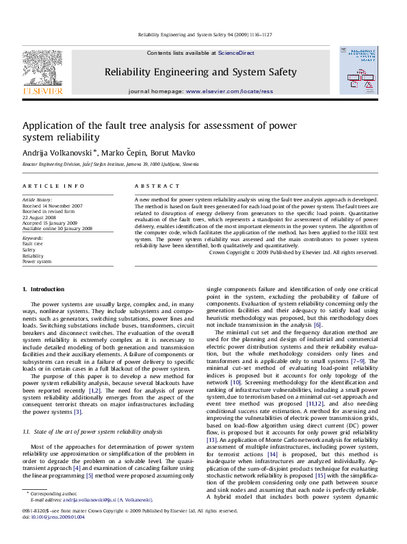 Phd thesis on power system reliability