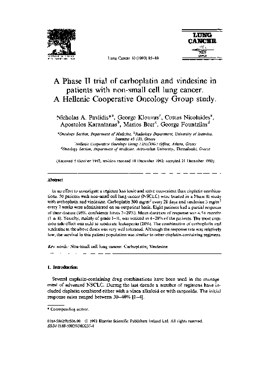 (PDF) A Phase II trial of carboplatin and vindesine in patients with ...