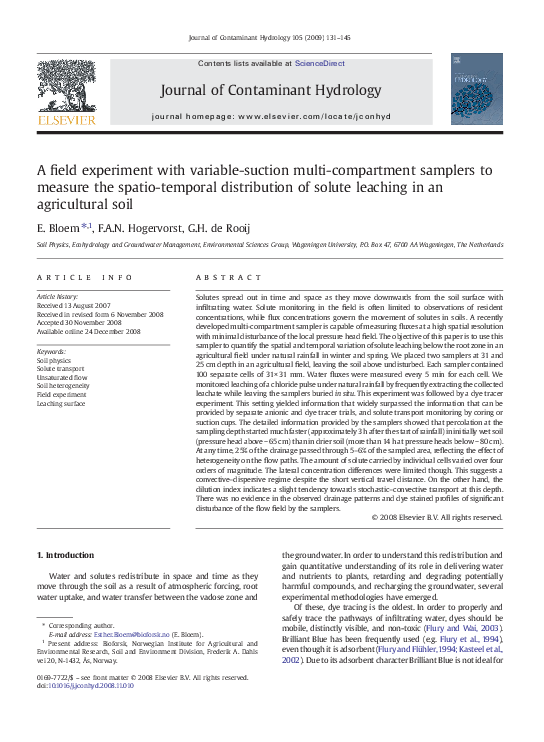 (PDF) A field experiment with variablesuction samplers to measure the spatio