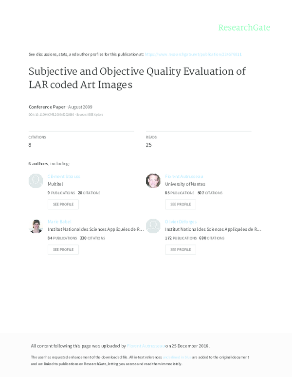 (PDF) Subjective and objective quality evaluation of compressed medical ...