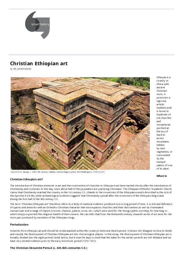 (PDF) Christian Ethiopian art an introduction Jacopo Gnisci