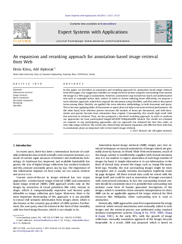 (PDF) An expansion and reranking approach for annotation-based image ...