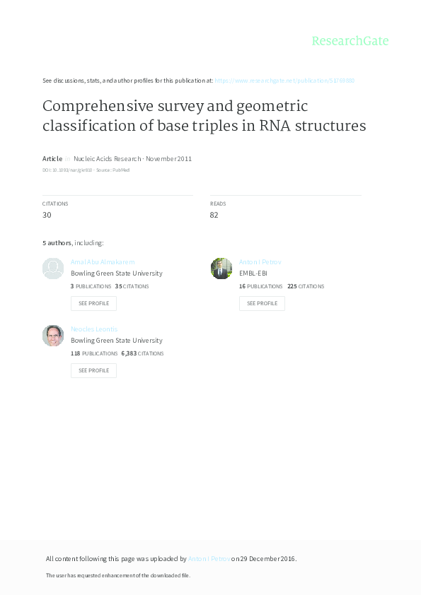 (PDF) Comprehensive survey and geometric classification of base triples ...