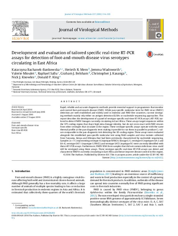 (PDF) Development and evaluation of tailored specific real-time RT-PCR ...