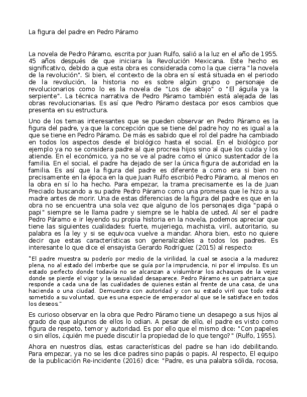 Pedro páramo symbols picture