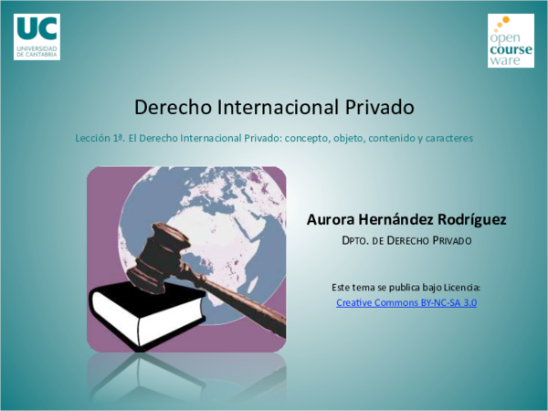 (PDF) Derecho Internacional Privado