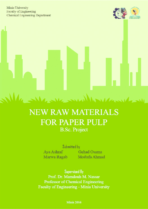 (PDF) New raw material for paper pulp Mostafa Ahmad Academia.edu