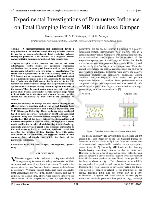 (PDF) Experimental Investigations of Parameters Influence on Total ...