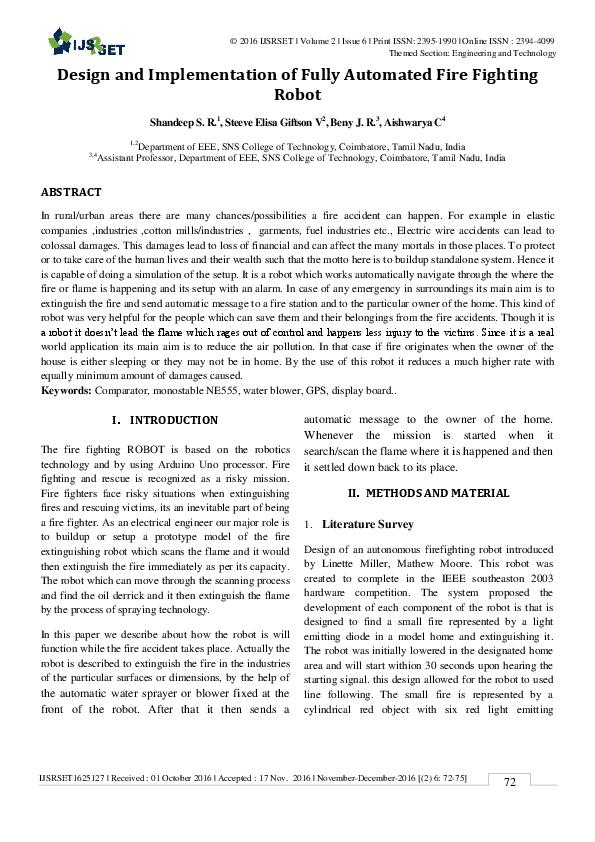 Importance of fire fighting robot picture