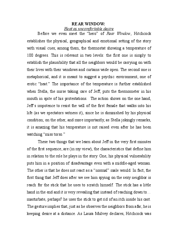 (DOC) Rear Window Anne Wakefield Academia.edu