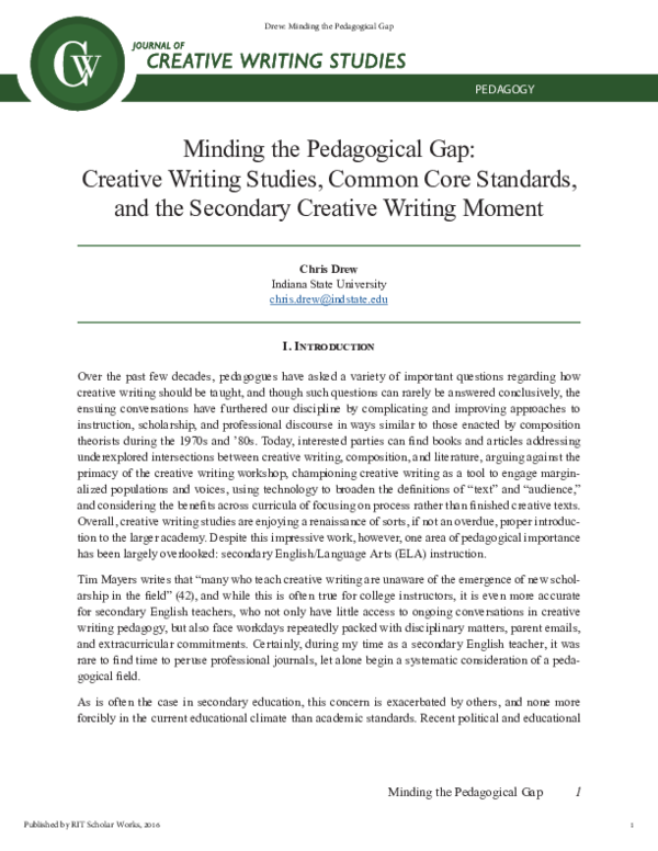 (PDF) Minding the Pedagogical Gap Minding the Pedagogical Gap: Creative ...