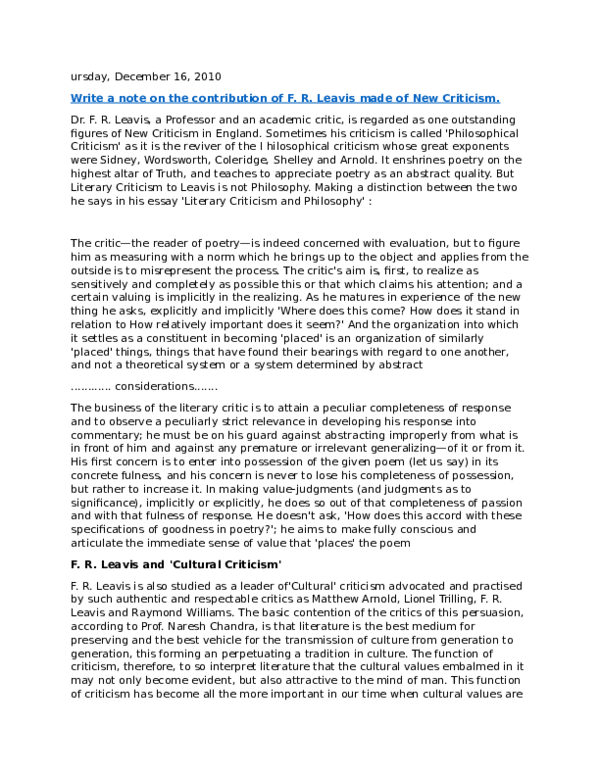 (DOC) Leavis concept in the text