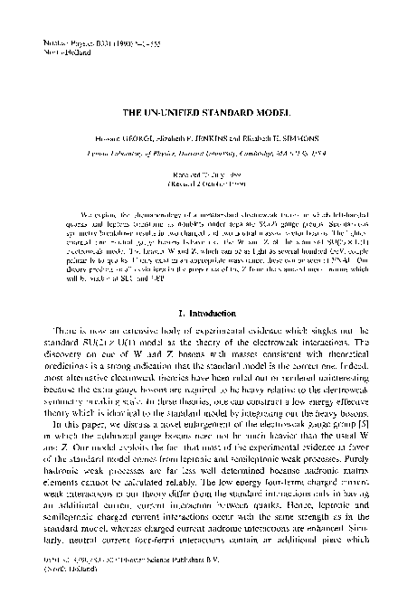 (PDF) The un-unified standard model