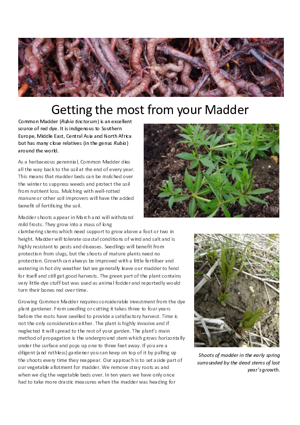 (PDF) Getting the most from your Madder