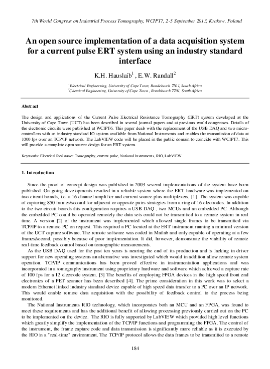 (PDF) An open source implementation of a data acquisition system for a ...