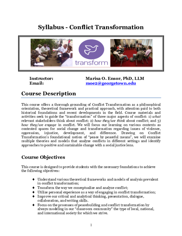 Examples of conflict transformation image