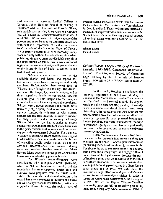 Pdf Colour Coded A Legal History Of Racism In Canada 1900 1950 Constance Backhouse Rebecca Johnson Academia Edu