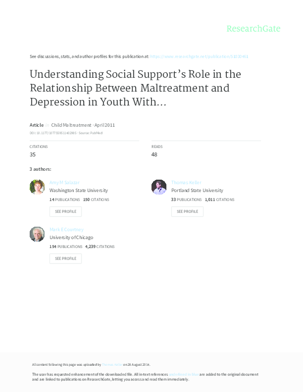 (PDF) Understanding Social Support's Role in the Relationship Between ...