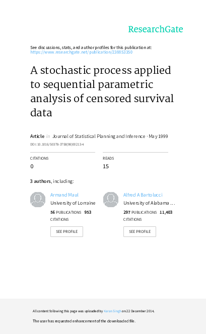 (PDF) A stochastic process applied to sequential parametric analysis of ...
