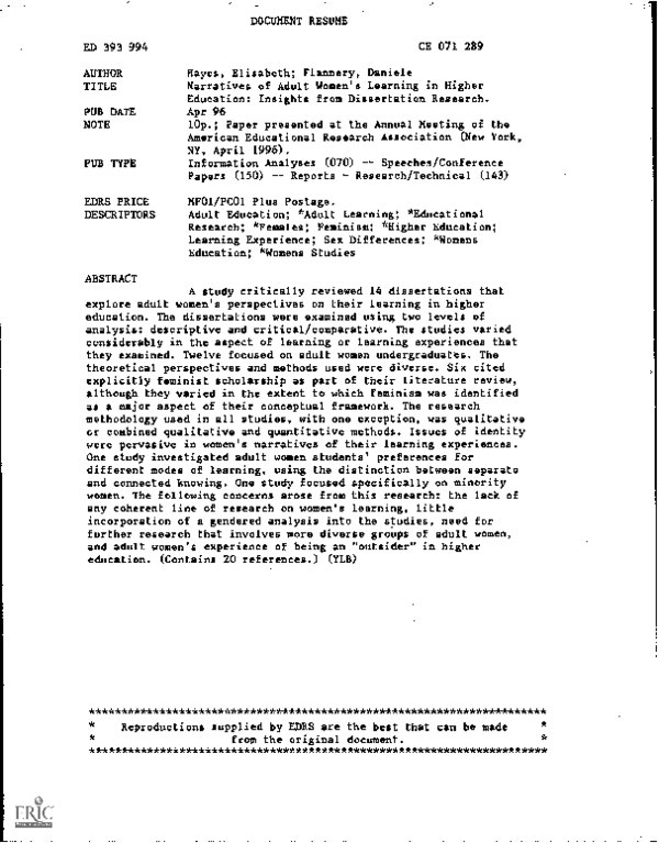Ideas for Academic Dissertation Topics in Education - adult education dissertation