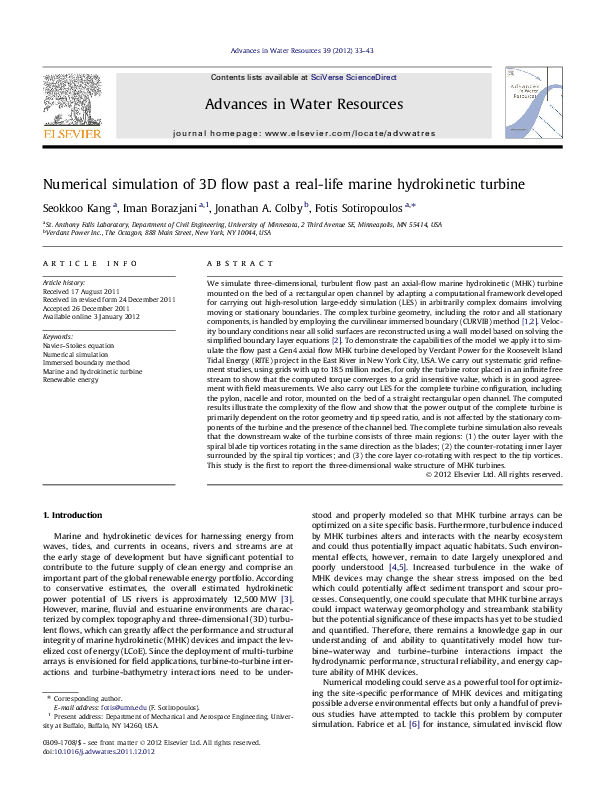 (PDF) Numerical simulation of 3D flow past a real-life marine ...