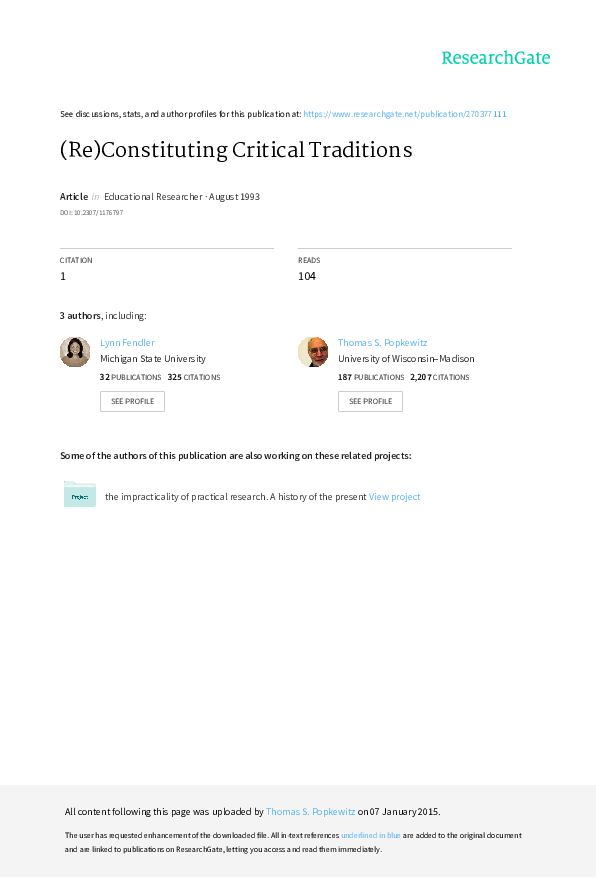 (PDF) Border crossings Cultural workers and the politics of education