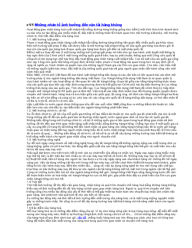 First page of “Hàng hóa hàng không”