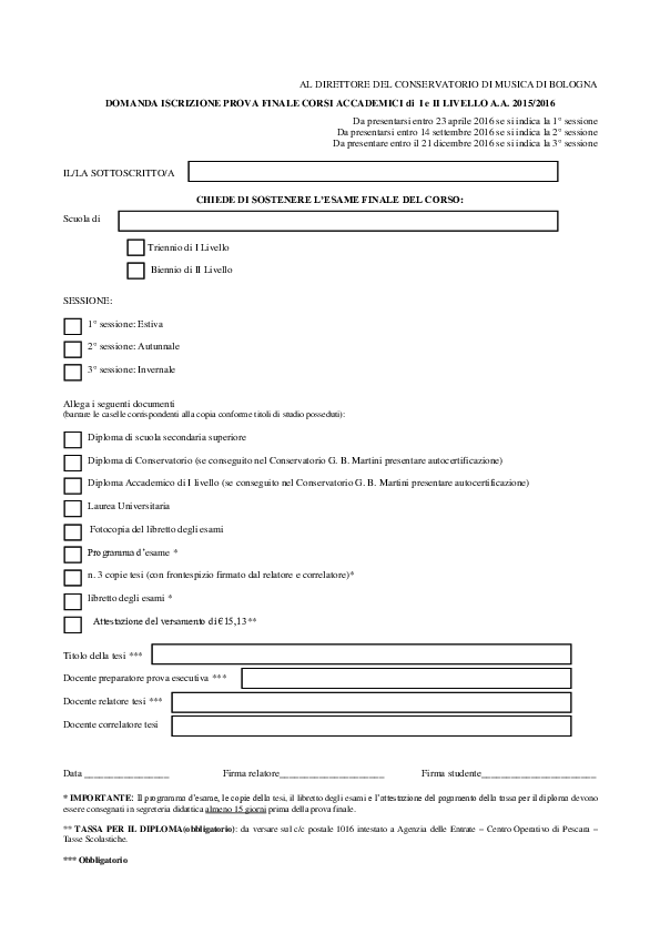 Pdf Al Direttore Del Conservatorio Di Musica Di Bologna Elena Cazzato Academia Edu