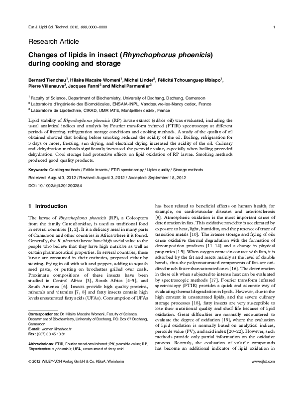 PDF) Article European Journal of Lipids Science and Technology(1).pdf