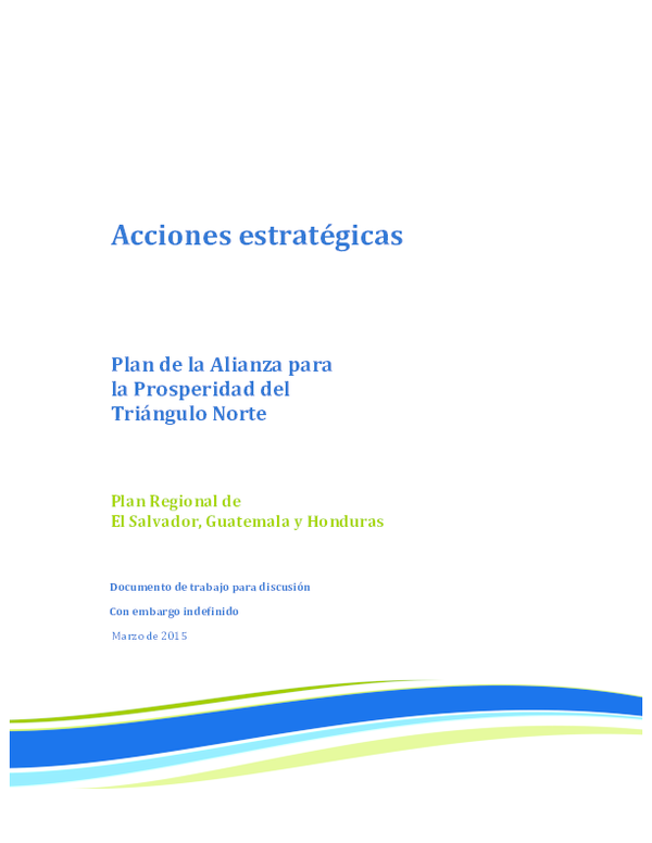 (PDF) Acciones estratégicas Plan de la Alianza para la Prosperidad del