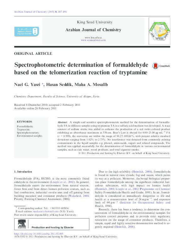 Behind the formaldehyde curtain thesis image