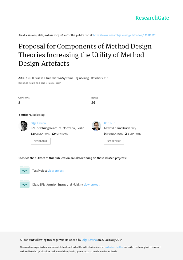 (PDF) Proposal for Components of Method Design Theories: Increasing the ...