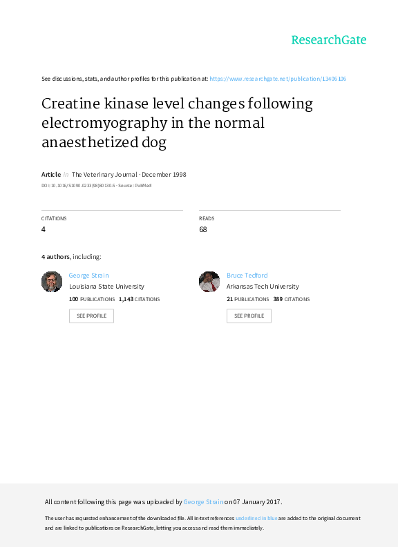 (PDF) Creatine kinase level changes following electromyography in the