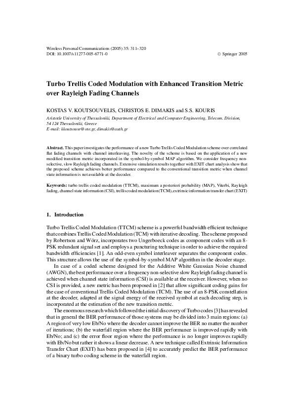 (PDF) Turbo Trellis Coded Modulation with Enhanced Transition Metric ...