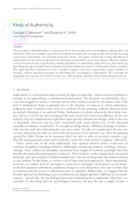(PDF) Kinds of Authenticity