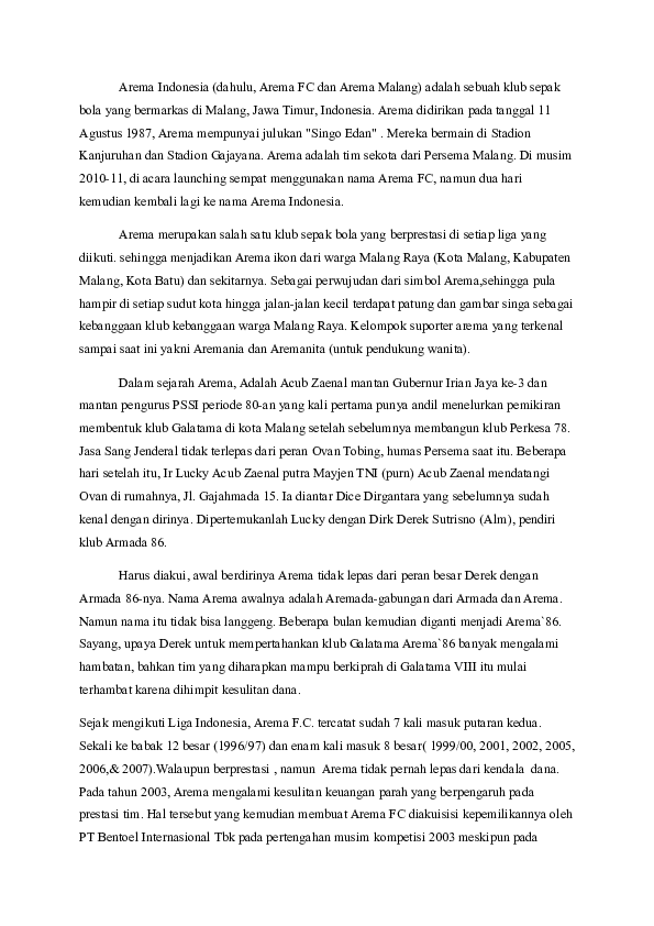 doc arema indonesia iskom feni yusnia academia edu doc arema indonesia iskom feni