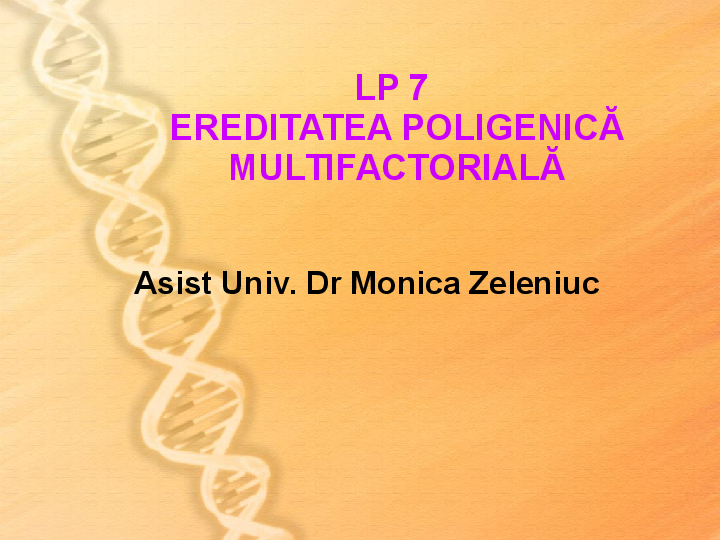 (PPT) LP7Ereditatea poligenica multifactoriala