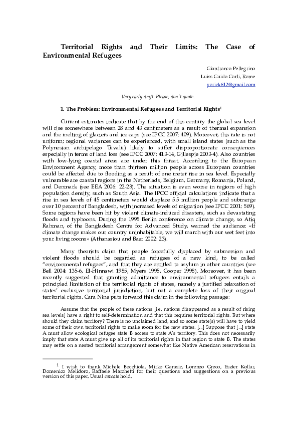 (PDF) Territorial Rights and Their Limits: The Case of Environmental ...