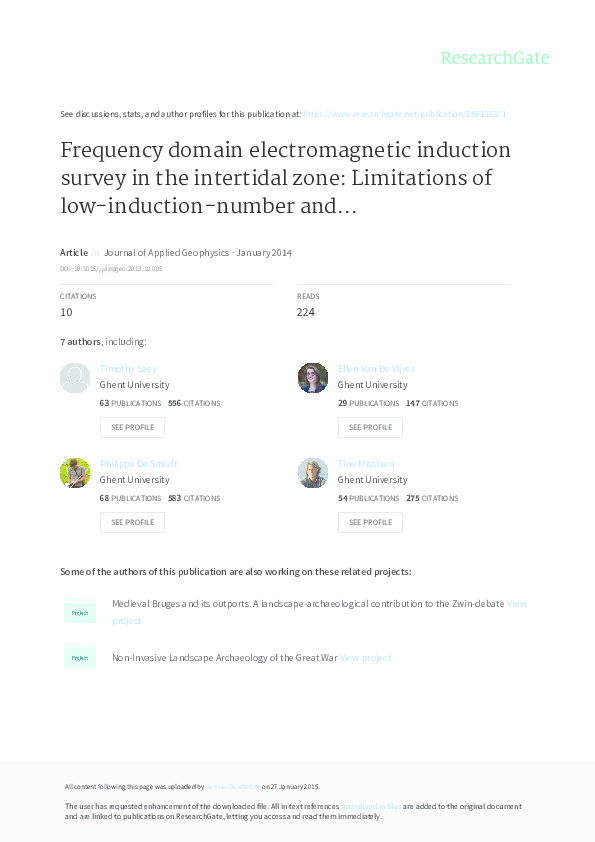 (PDF) Frequency domain induction sensor data feature
